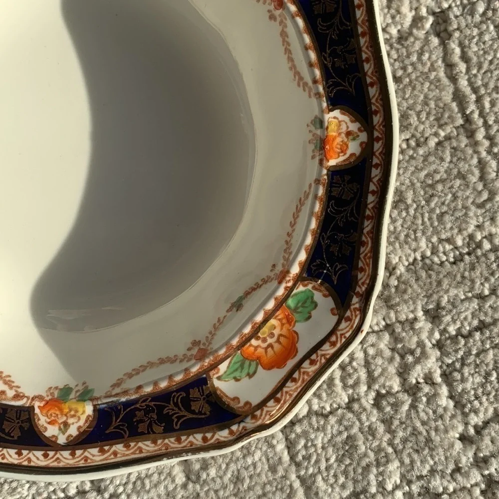 Antique 1933 Handpainted English Bowl Grannycore Grandma Aesthetic